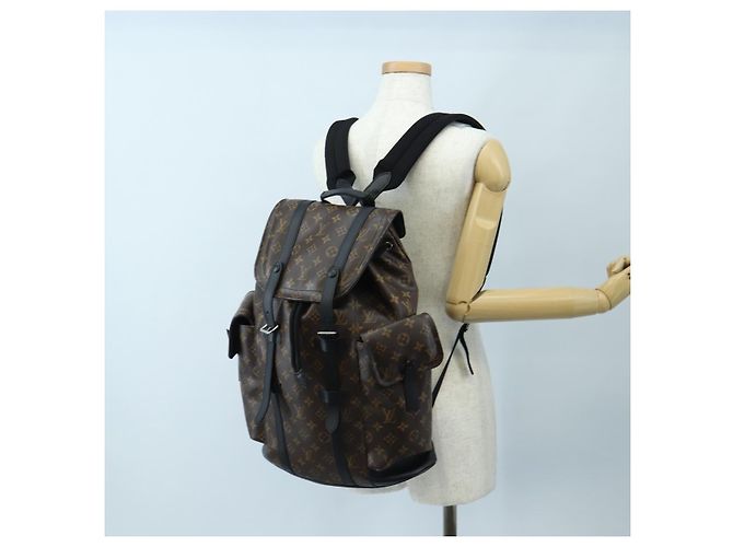 LOUIS VUITTON Monogram Macassar Christopher MM Backpack M43735 LV Auth 192839V Monogramma - vista 38