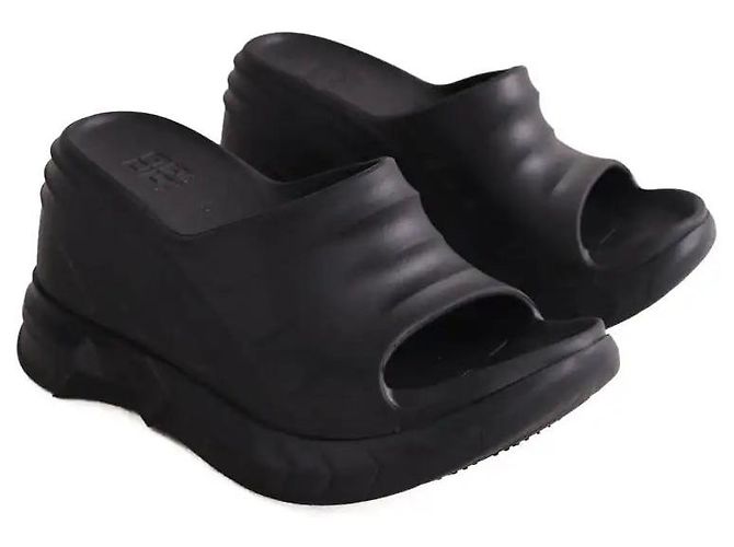 Givenchy Black Rubber Sandals - view 3