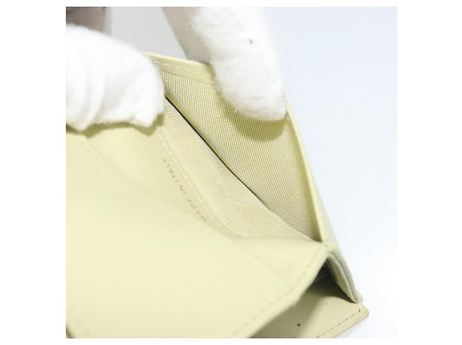 Portafoglio CHANEL Matelasse 2.55 in pelle d'agnello verde e oro CC Auth 193593A D'oro - vista 23