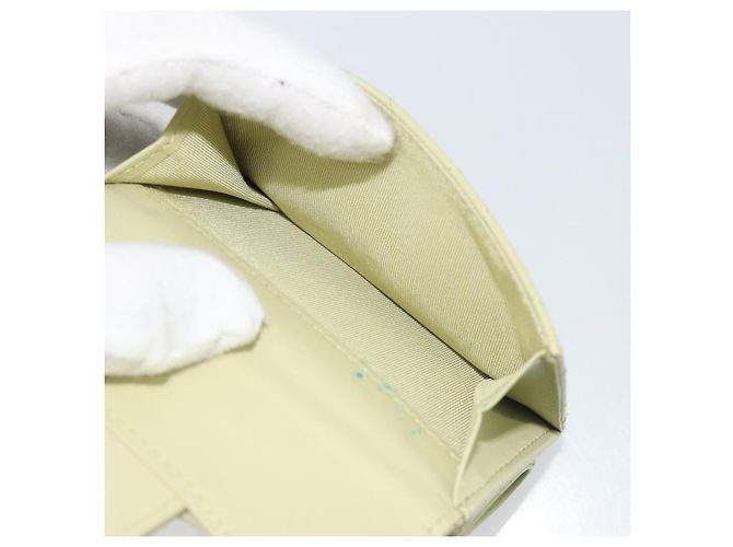 Portafoglio CHANEL Matelasse 2.55 in pelle d'agnello verde e oro CC Auth 193593A D'oro - vista 7