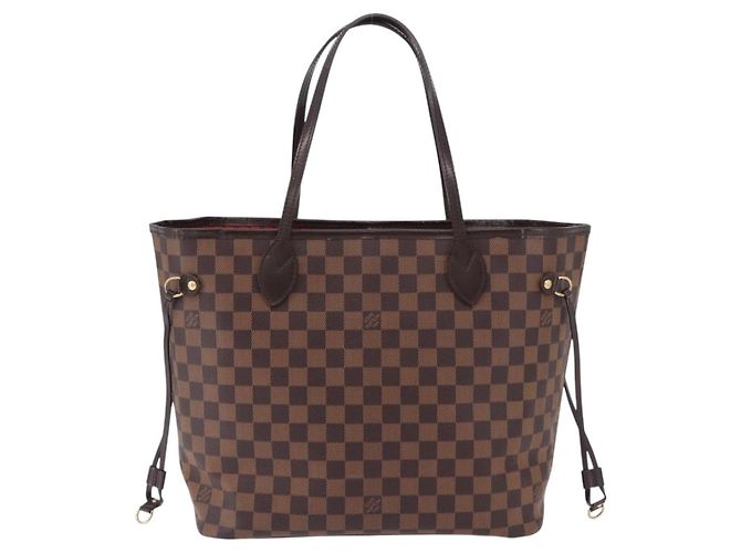 Borsa Tote LOUIS VUITTON Damier Ebene Neverfull MM N51105 LV Auth ka5529V - vista 2