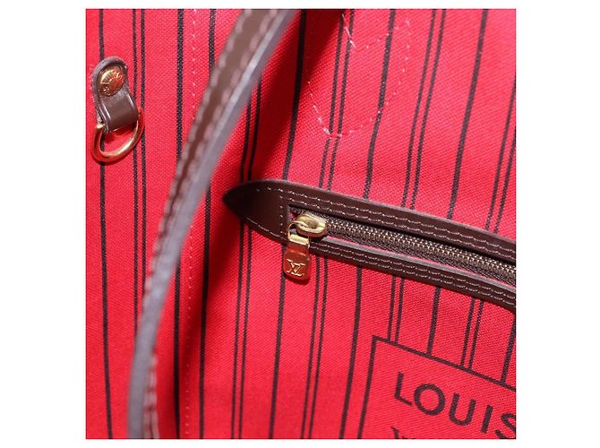 Borsa Tote LOUIS VUITTON Damier Ebene Neverfull MM N51105 LV Auth ka5529V - vista 20