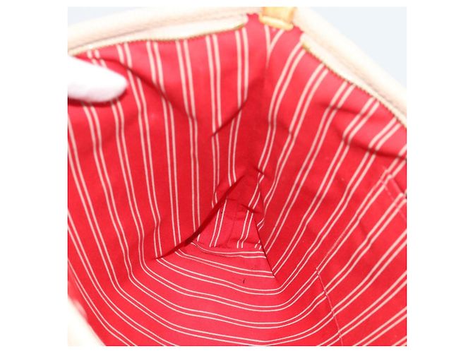 Saco Tote LOUIS VUITTON Antigua Cabas MM Bege Vermelho M40035 LV Auth ka5465 - vista 19