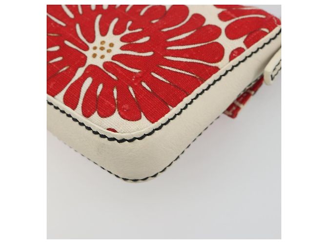 Borsa a mano FENDI Mamma Baguette Canvas Red Silver Auth 195011SM Argento Rosso - vista 17