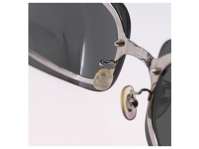 Gafas de sol CARTIER Metal Black Silver Auth bs36462V Negro Plata - vista 14