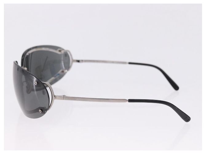Gafas de sol CARTIER Metal Black Silver Auth bs36462V Negro Plata - vista 5