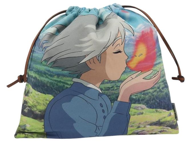 LOEWE Studio Ghibli Howl's Moving Castle Sophie Pouch Nylon Blue Auth 167478M - vista 13