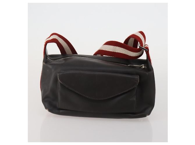 Borsa a tracolla BALLY Pelle PVC 4 Set Nero Verde Auth bs36357 - vista 15