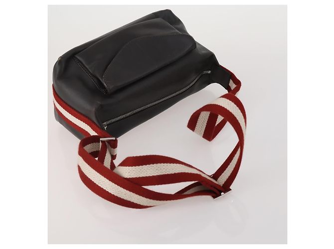 Borsa a tracolla BALLY Pelle PVC 4 Set Nero Verde Auth bs36357 - vista 18