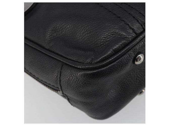 Borsa CHANEL Choco Bar Line in pelle nera e argento CC Auth bs36617 Nero - vista 15