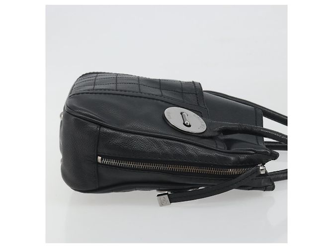 Borsa CHANEL Choco Bar Line in pelle nera e argento CC Auth bs36617 Nero - vista 3