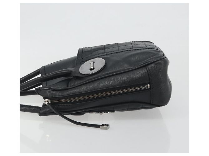 Borsa CHANEL Choco Bar Line in pelle nera e argento CC Auth bs36617 Nero - vista 4