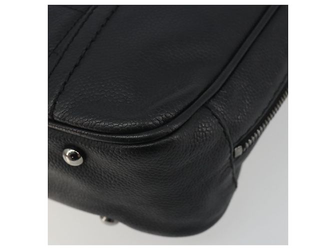 Borsa CHANEL Choco Bar Line in pelle nera e argento CC Auth bs36617 Nero - vista 8