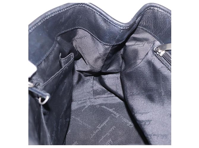 Borsa Salvatore Ferragamo in pelle nera e argento autentica ka5488 Nero - vista 18