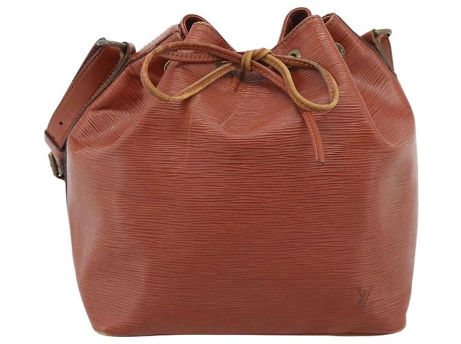LOUIS VUITTON Borsa a tracolla Epi Petit Noe Brown M44103 LV Auth hk3950 Marrone - vista 13
