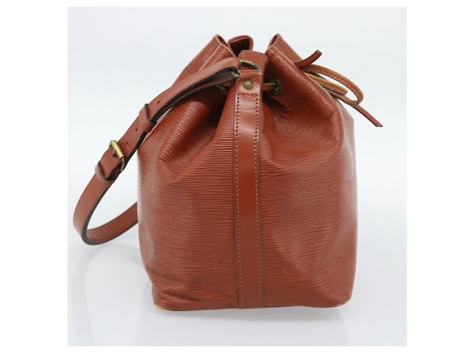 LOUIS VUITTON Borsa a tracolla Epi Petit Noe Brown M44103 LV Auth hk3950 Marrone - vista 3