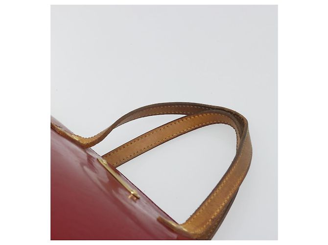 Borsa LOUIS VUITTON Monogram Vernis Bellevue PM Pomme D'amour M93583 Auth 194706 Rosso - vista 14