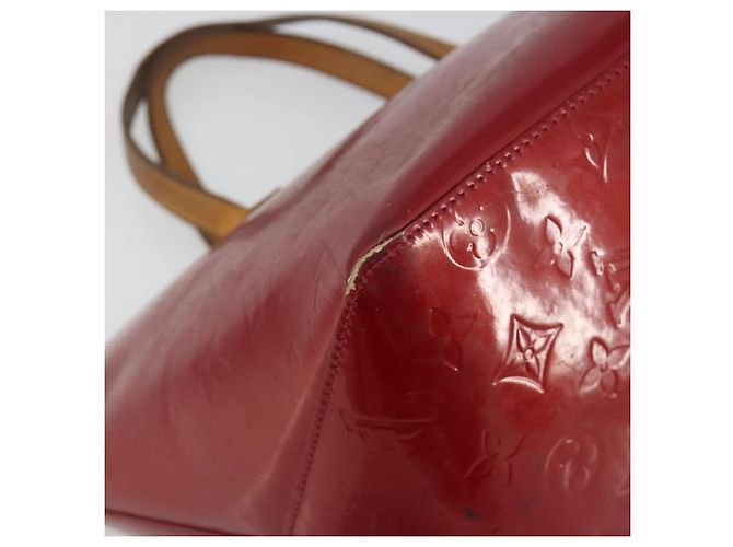 Borsa LOUIS VUITTON Monogram Vernis Bellevue PM Pomme D'amour M93583 Auth 194706 Rosso - vista 16