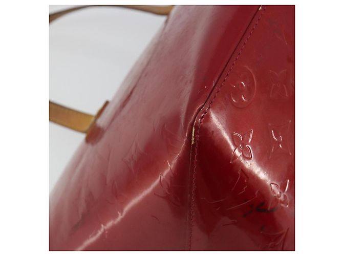 Borsa LOUIS VUITTON Monogram Vernis Bellevue PM Pomme D'amour M93583 Auth 194706 Rosso - vista 18