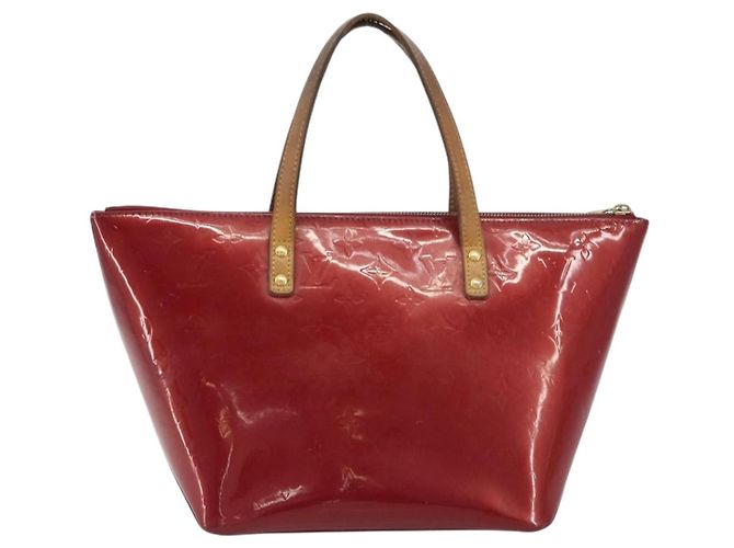 Borsa LOUIS VUITTON Monogram Vernis Bellevue PM Pomme D'amour M93583 Auth 194706 Rosso - vista 2