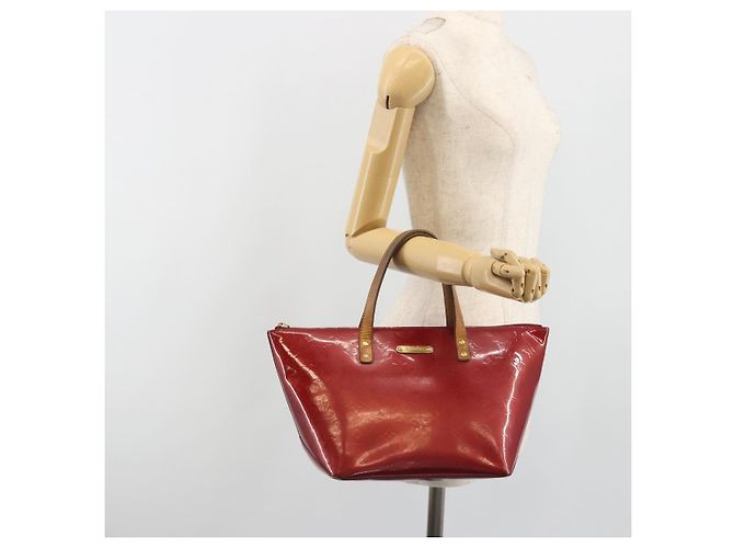 Borsa LOUIS VUITTON Monogram Vernis Bellevue PM Pomme D'amour M93583 Auth 194706 Rosso - vista 25