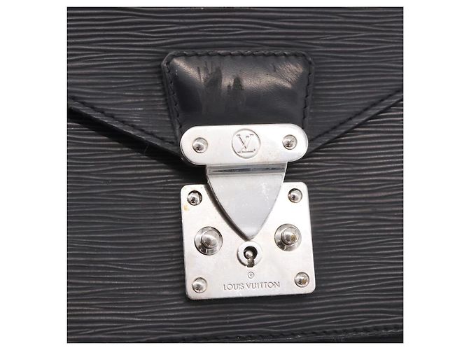 Borsa a mano LOUIS VUITTON Epi Monceau 28 Nero M52122 LV Auth BA14177 - vista 20