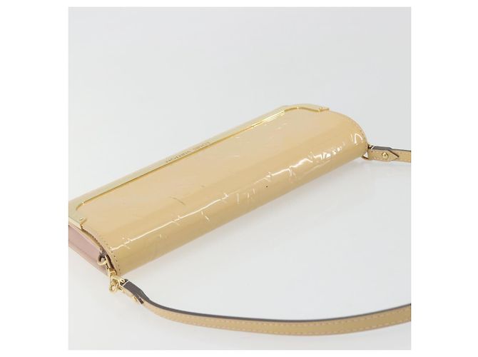 LOUIS VUITTON Monogram Vernis Rossmore MM Beige Poodle M91757 LV Auth 194227A - vista 6