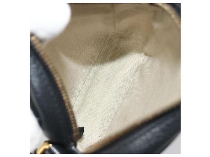 Borsa a tracolla GUCCI Web Sherry Line in pelle nera e oro 574803 Auth 192453V Nero D'oro - vista 10
