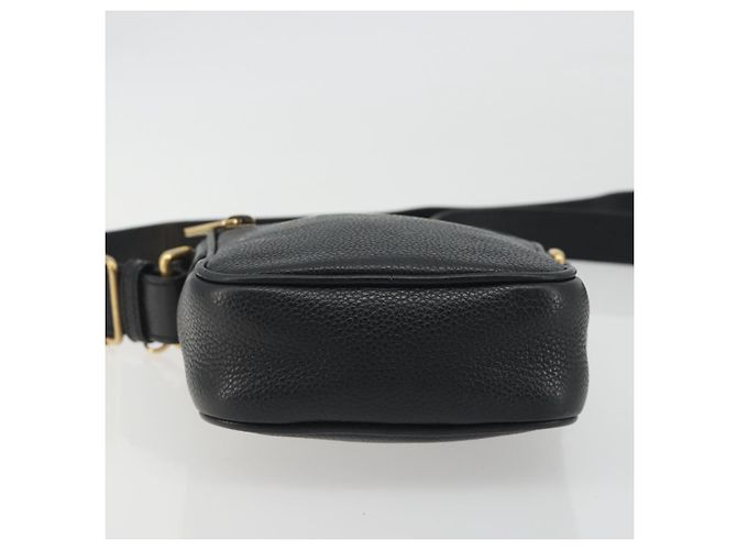 Borsa a tracolla GUCCI Web Sherry Line in pelle nera e oro 574803 Auth 192453V Nero D'oro - vista 5
