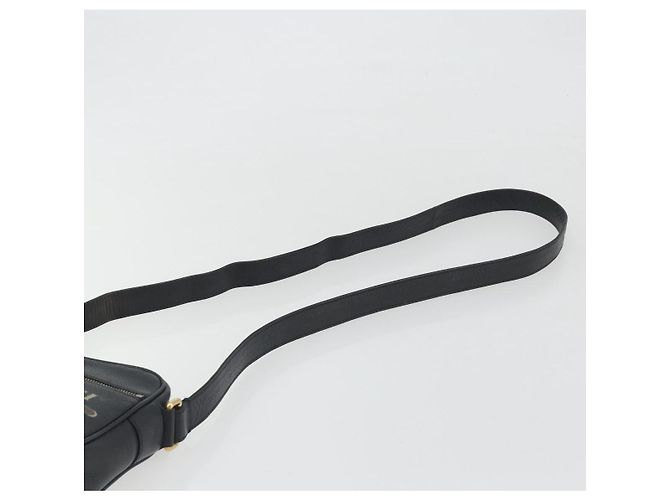 Borsa a tracolla GUCCI Web Sherry Line in pelle nera e oro 574803 Auth 192453V Nero D'oro - vista 8