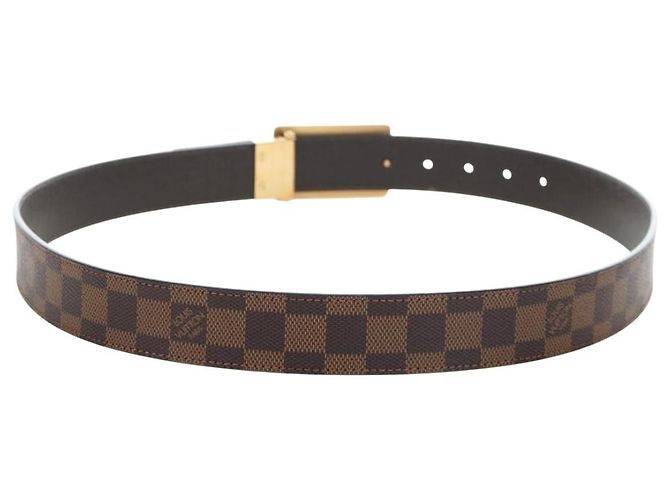 LOUIS VUITTON Damier Ebene Ceinture Anne Van Tours Belt M9677 LV Auth 191957V - vista 2