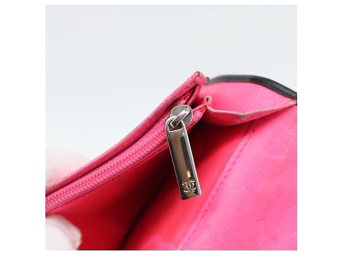 Portafoglio lungo CHANEL Matelasse Cambon Line in pelle nera e argento CC Auth bs36564 Nero - vista 10