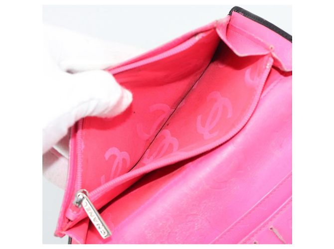 Portafoglio lungo CHANEL Matelasse Cambon Line in pelle nera e argento CC Auth bs36564 Nero - vista 11
