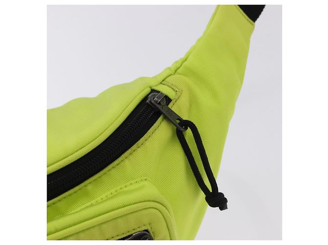 BALENCIAGA Explorer Body Bag Nylon Yellow Silver 482389 Auth bs36437 Silber Gelb - Ansicht 10