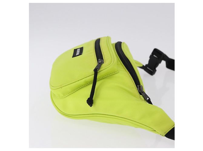 BALENCIAGA Explorer Body Bag Nylon Yellow Silver 482389 Auth bs36437 Silber Gelb - Ansicht 3