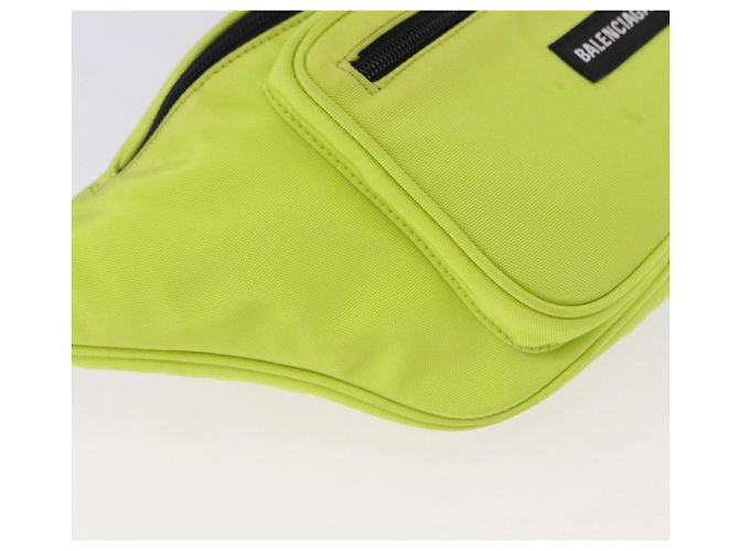 BALENCIAGA Explorer Body Bag Nylon Yellow Silver 482389 Auth bs36437 Silber Gelb - Ansicht 9