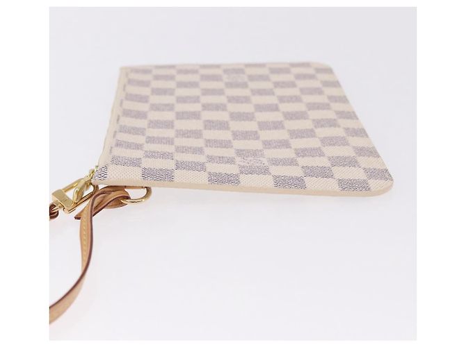 LOUIS VUITTON Damier Azur Neverfull MM Pouch Pouch LV Auth 195608V - vista 4