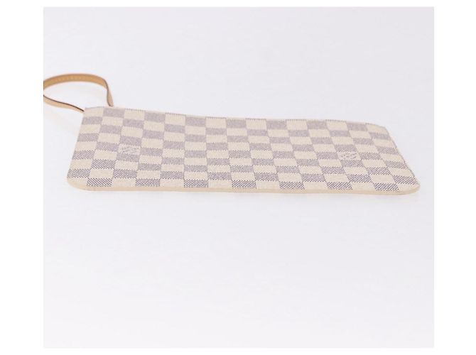 LOUIS VUITTON Damier Azur Neverfull MM Pouch Pouch LV Auth 195608V - vista 5