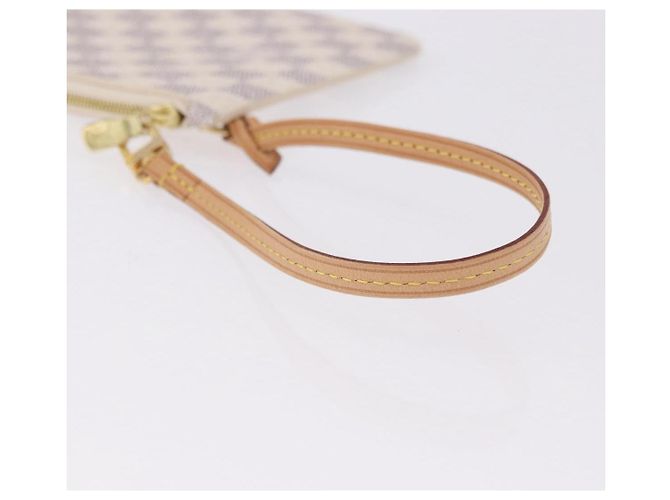 LOUIS VUITTON Damier Azur Neverfull MM Pouch Pouch LV Auth 195608V - vista 7