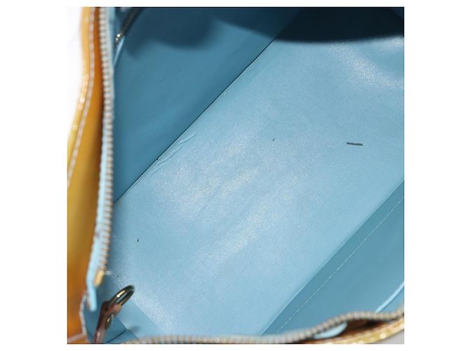 LOUIS VUITTON Monogram Vernis Houston Hand Bag Baby Blue M91005 LV Auth hk3940 Blu chiaro - vista 11