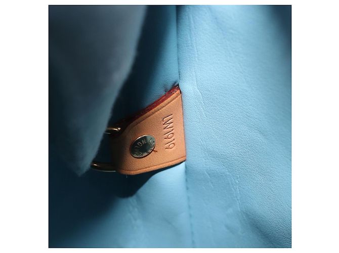 LOUIS VUITTON Monogram Vernis Houston Hand Bag Baby Blue M91005 LV Auth hk3940 Blu chiaro - vista 12