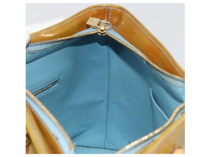 LOUIS VUITTON Monogram Vernis Houston Hand Bag Baby Blue M91005 LV Auth hk3940 Blu chiaro - vista 20