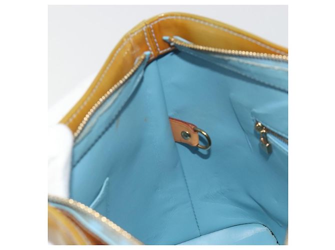 LOUIS VUITTON Monogram Vernis Houston Hand Bag Baby Blue M91005 LV Auth hk3940 Blu chiaro - vista 21
