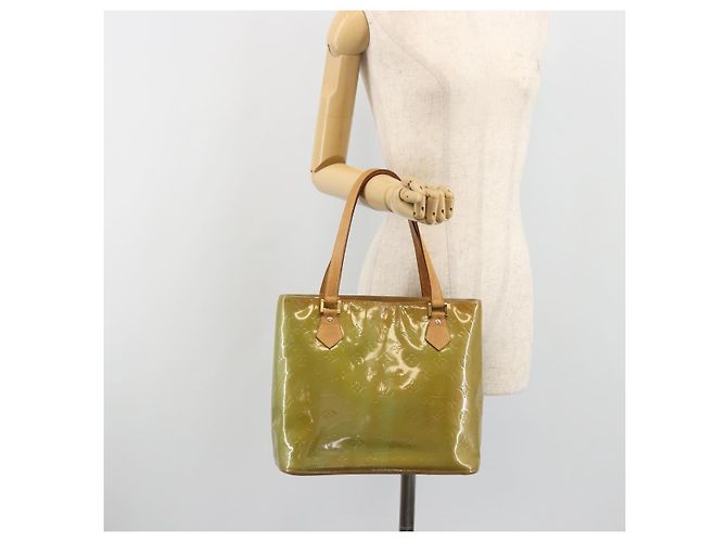 LOUIS VUITTON Monogram Vernis Houston Hand Bag Baby Blue M91005 LV Auth hk3940 Blu chiaro - vista 25