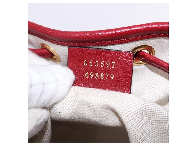 Borsa GUCCI Micro GG Supreme x Doraemon Fujiko-Pro PVC Beige 655597 Auth 193779SM D'oro - vista 12