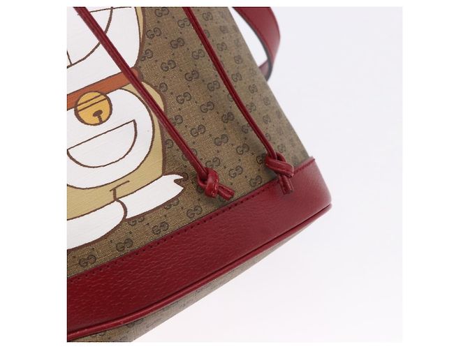 Borsa GUCCI Micro GG Supreme x Doraemon Fujiko-Pro PVC Beige 655597 Auth 193779SM D'oro - vista 17