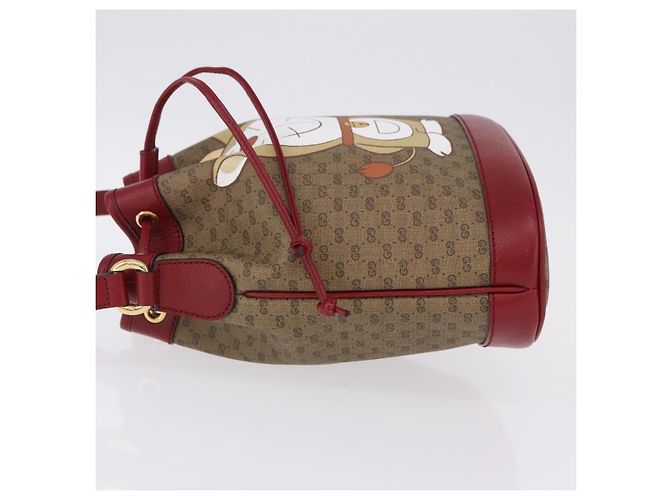 Borsa GUCCI Micro GG Supreme x Doraemon Fujiko-Pro PVC Beige 655597 Auth 193779SM D'oro - vista 4