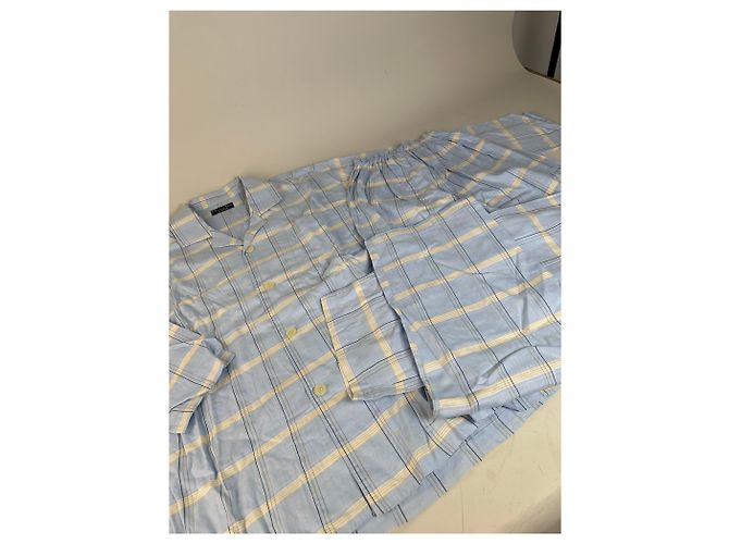 Conjunto de Pijama Dior Vintage para Hombre de Algodón Azul Claro y Marino M Azul marino - vista 3