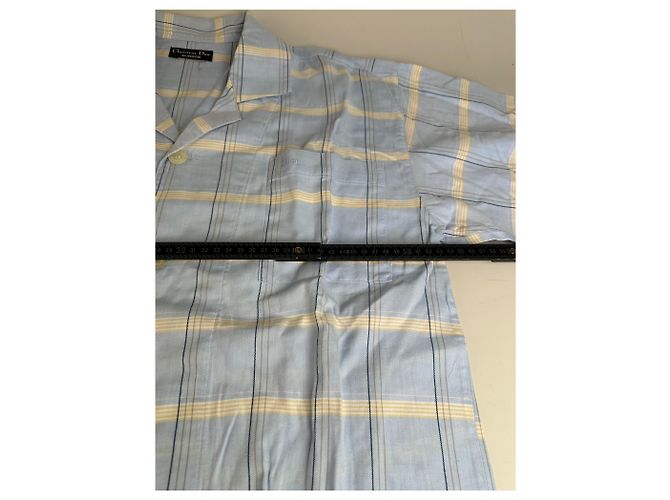 Conjunto de Pijama Dior Vintage para Hombre de Algodón Azul Claro y Marino M Azul marino - vista 6