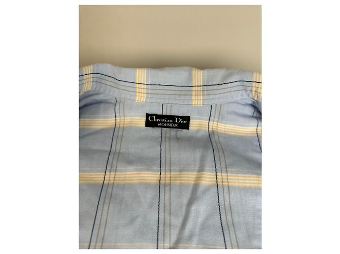 Conjunto de Pijama Dior Vintage para Hombre de Algodón Azul Claro y Marino M Azul marino - vista 9